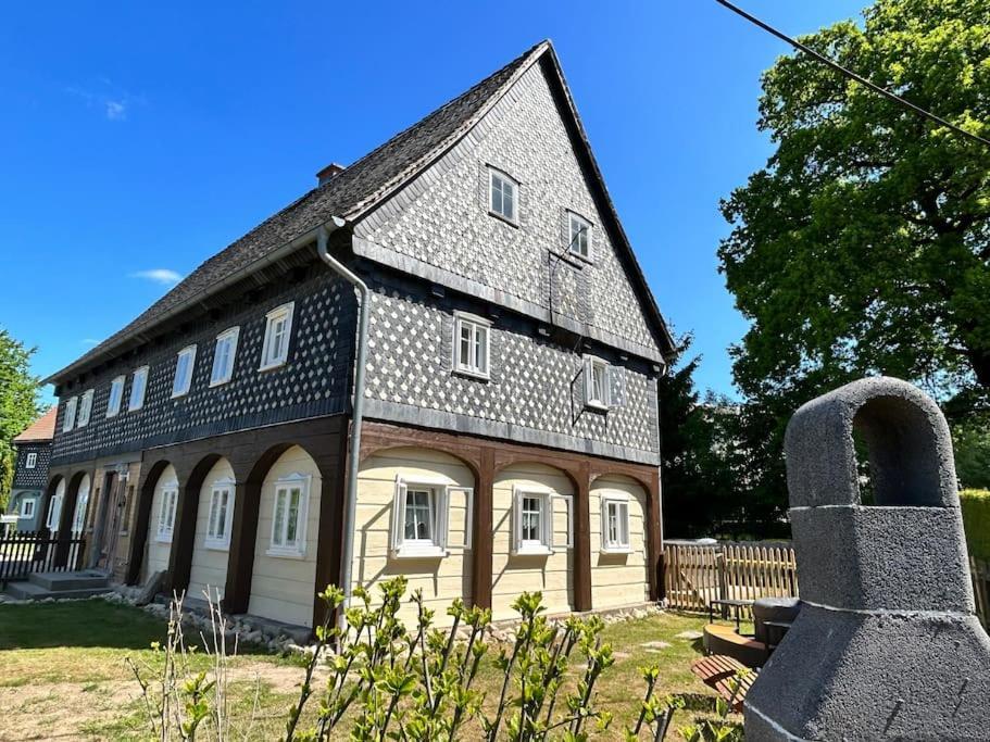 Ferienhaus Hexe Mit Whirlpool, Sauna, Garten Villa Großschönau Eksteriør bilde