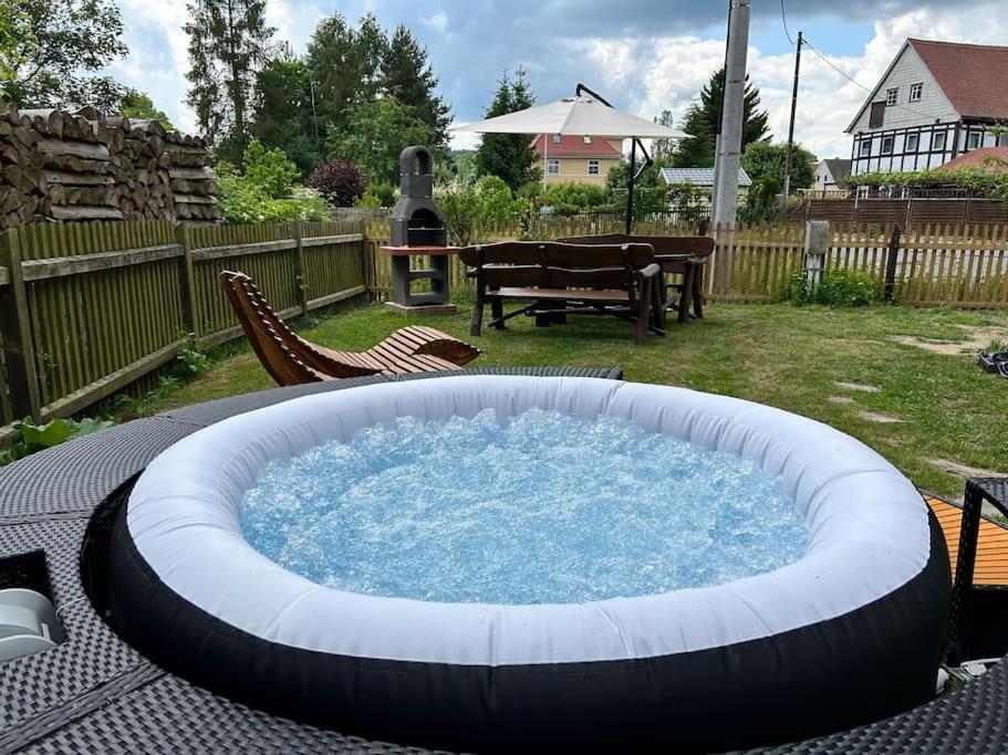 Ferienhaus Hexe Mit Whirlpool, Sauna, Garten Villa Großschönau Eksteriør bilde