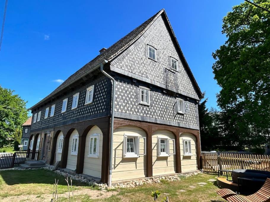 Ferienhaus Hexe Mit Whirlpool, Sauna, Garten Villa Großschönau Eksteriør bilde